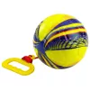 LEAN TOYS Vaahtopallo narussa vetokahvalla keltainen 14 cm