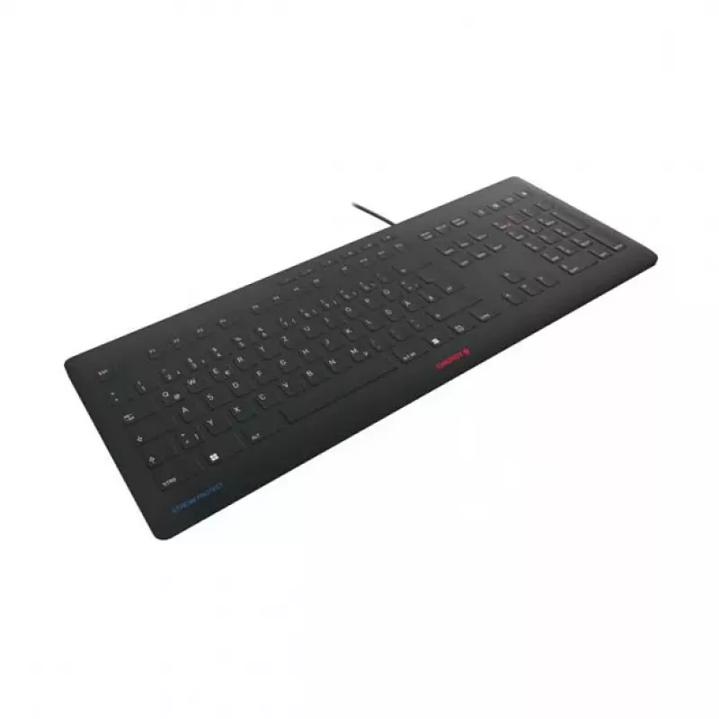 CHERRY STREAM PROTECT KEYBOARD langallinen US-asettelu musta