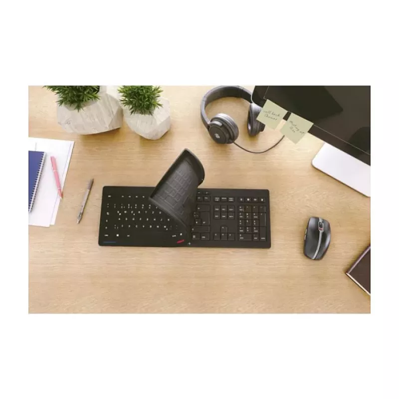 CHERRY STREAM PROTECT KEYBOARD langallinen US-asettelu musta