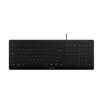 CHERRY STREAM PROTECT KEYBOARD langallinen US-asettelu musta