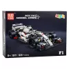 LEAN TOYS rakennuspalikat F1-kilpa-auto valkoinen ja punainen 1235 kpl