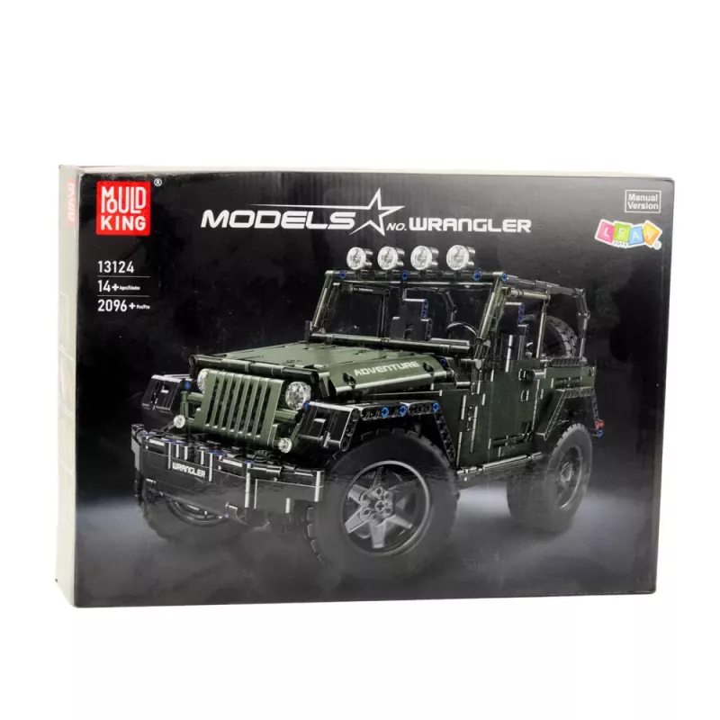 LEAN TOYS rakennuspalikat maastoauto vihreä khaki 2078 osaa