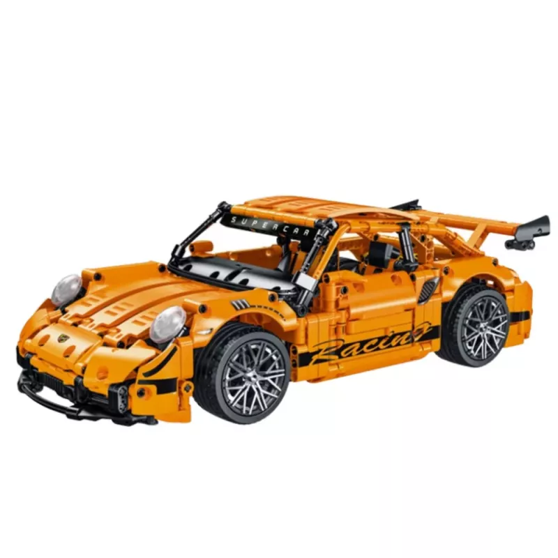LEAN TOYS GT-kilpa-auto rakennuspalikat oranssi 1:14 1268 kpl