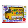 LEAN TOYS sähköinen piano oppimislelu pienille lapsille keltainen bussi