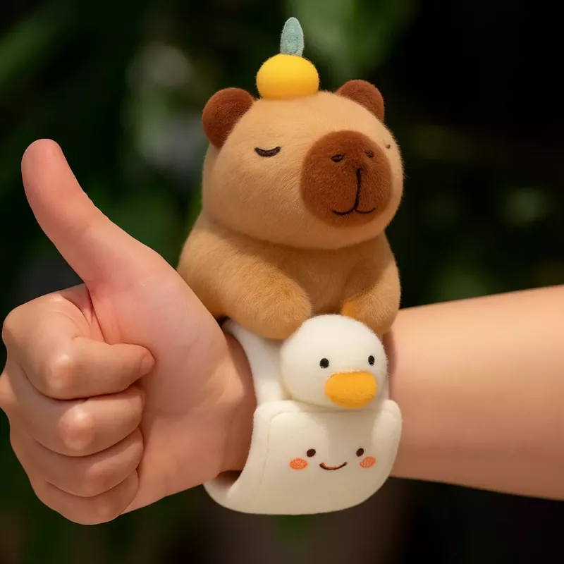 LEAN TOYS Pehmeä Itsekiinnittyvä Rannekoru Hanhi ja Kapybara