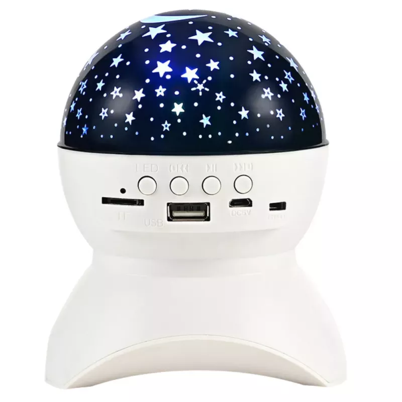 LEAN Yövalo Star Projector 3-in-1 Bluetooth LED Kaiutin Valkoinen