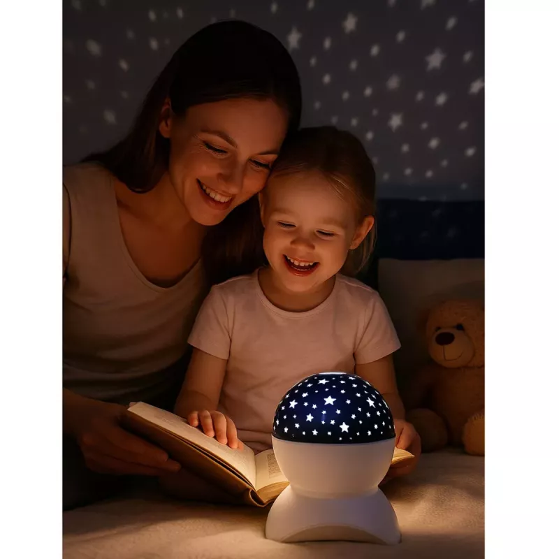 LEAN Yövalo Star Projector 3-in-1 Bluetooth LED Kaiutin Valkoinen
