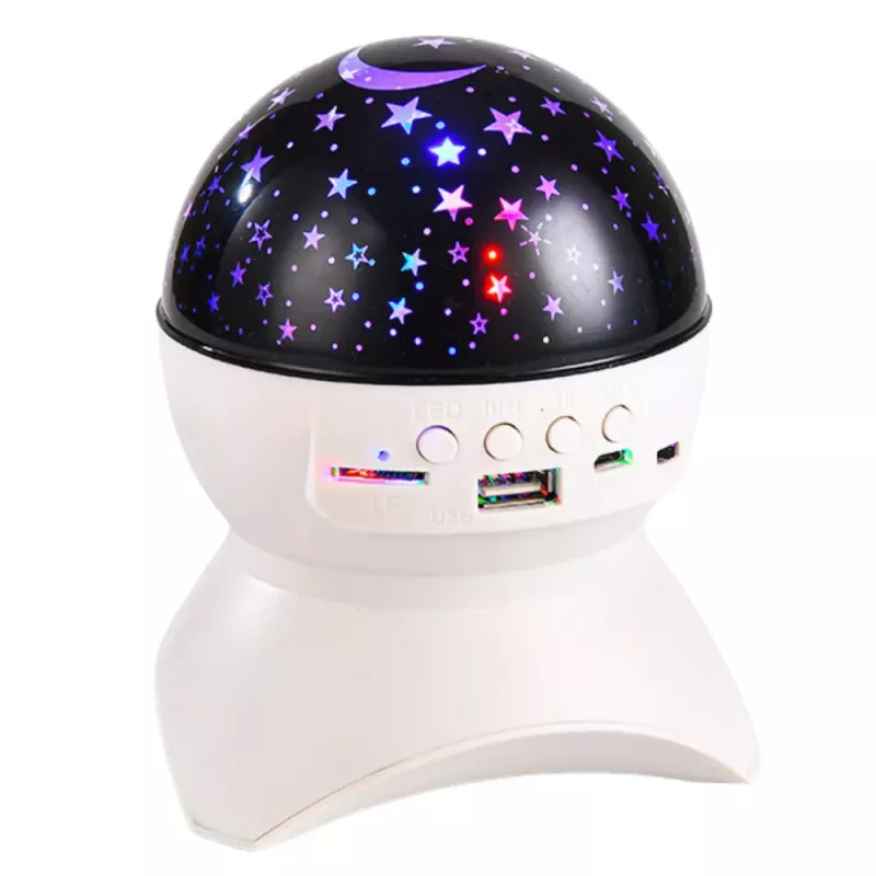 LEAN Yövalo Star Projector 3-in-1 Bluetooth LED Kaiutin Valkoinen