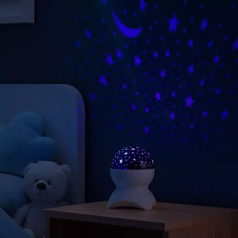 LEAN Yövalo Star Projector 3-in-1 Bluetooth LED Kaiutin Valkoinen