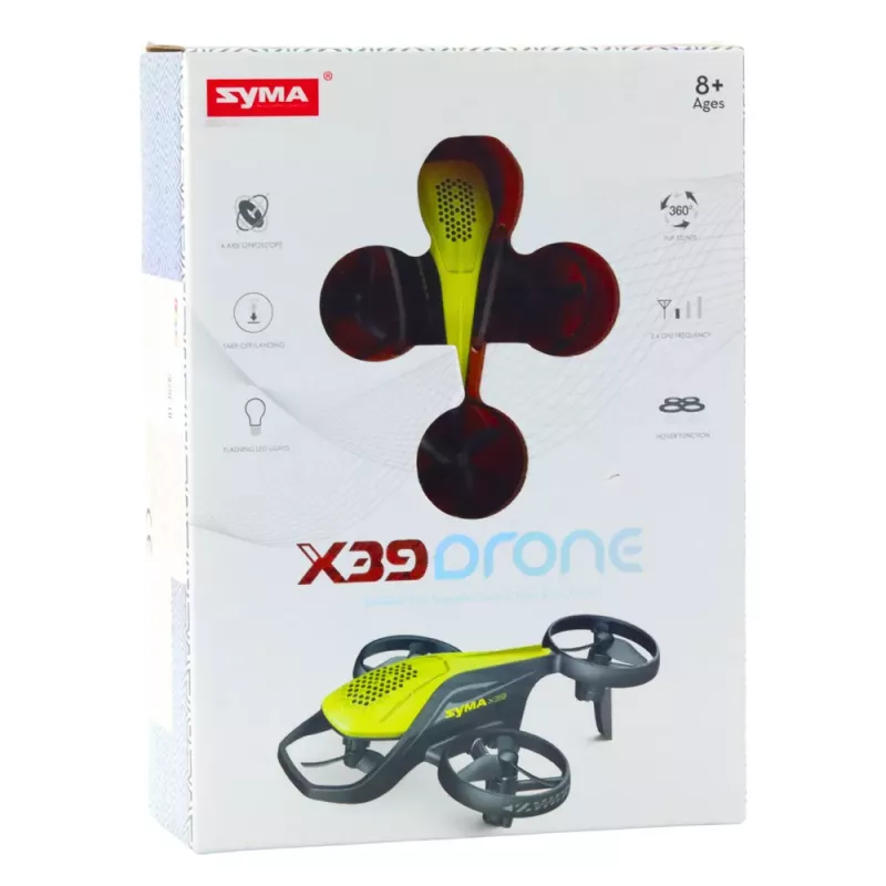 LEAN TOYS Mini RC Drooni Syma X36 Neljä-akselinen Akrobatia Keltainen