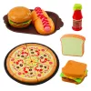 LEAN TOYS piknikkorisetti punottu ruokatarvikkeet 33-osainen