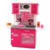 LEAN TOYS nuken keittiösetti jääkaapilla, liedellä ja tarvikkeilla, pinkki