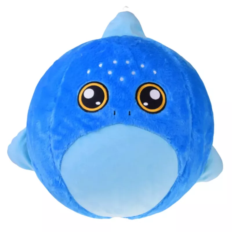 LEAN TOYS kasvava pehmoinen sininen hai -pomppupallo, pumppu, 50 cm