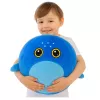 LEAN TOYS kasvava pehmoinen sininen hai -pomppupallo, pumppu, 50 cm