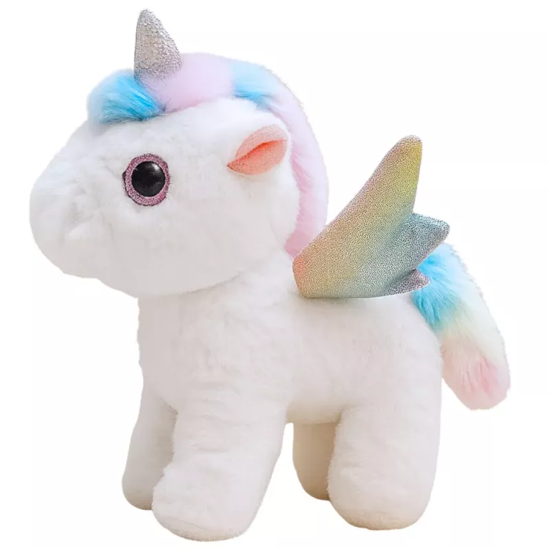 LEAN TOYS yksisarvinen pehmo, interaktiivinen, liikkuu, äänet, valkoinen, 21 cm