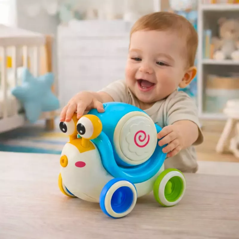 LEAN TOYS Interaktiivinen etanarumpu ratsastukseen, musiikillinen, pedagoginen, sininen