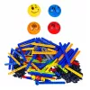 LEAN TOYS Sateenkaari lautapalikat pallorata liuku pallonkiinnityspeli 477 kpl