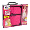 LEAN TOYS Pinkki vaatekaappisarja nukeille, mekot, kengät, asusteet