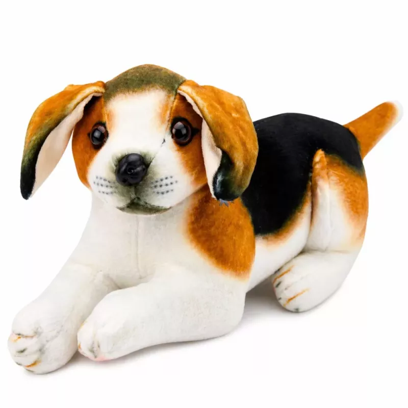 LEAN TOYS Pehmo-beagle-koira, pehmolelu, pehmeä koira, 25 cm
