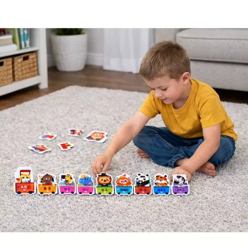 LEAN TOYS Oppimispalapeli taaperoille aakkosjuna eläimillä 40 osaa