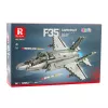 LEAN TOYS F-35 Lightning II taistelulentokone rakennuspalikat harmaa 1490 osaa