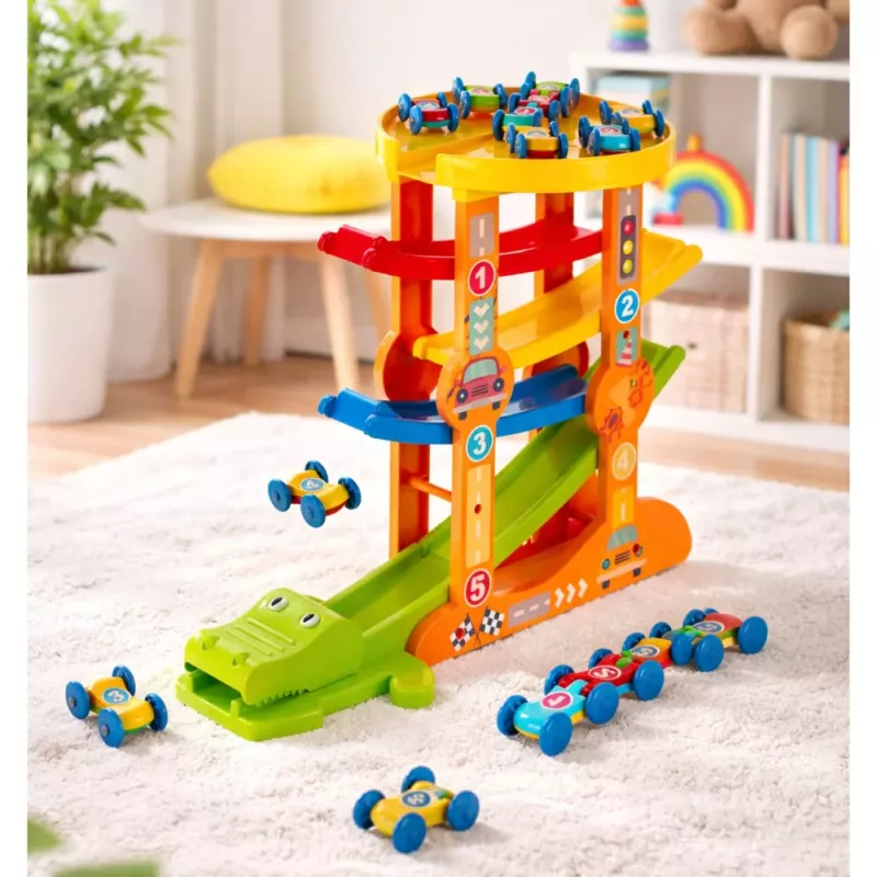 LEAN TOYS krokotiili auto liuku tasapainorata 5 tasoa