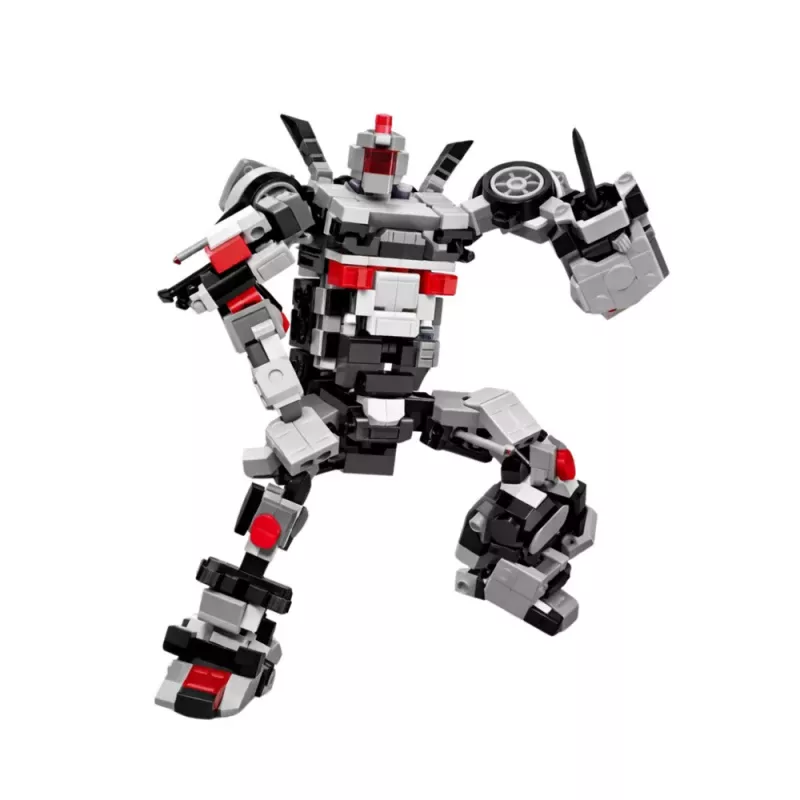 LEAN TOYS rakennuspalikat kilpa-auto robotti 2in1 valkoinen 320 osaa