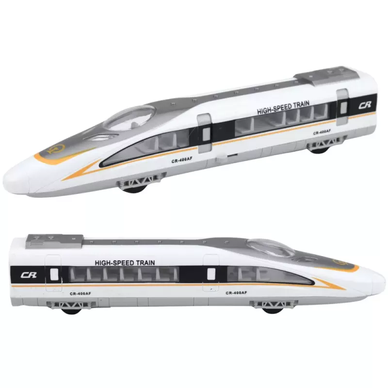 LEAN TOYS High Speed Express -juna avautuvilla ovilla, moottoroitu, valot ja äänet