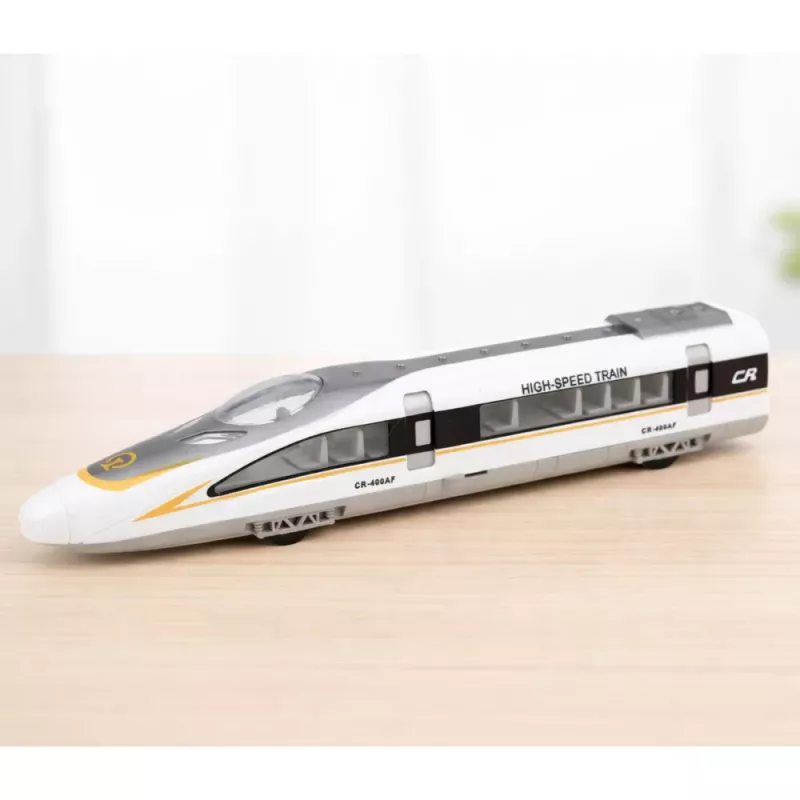 LEAN TOYS High Speed Express -juna avautuvilla ovilla, moottoroitu, valot ja äänet