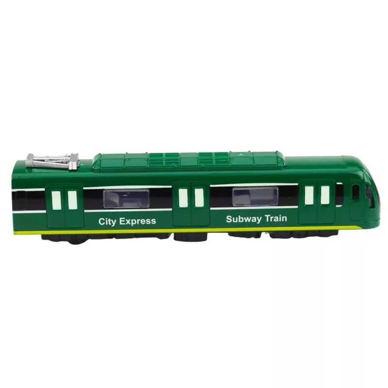 LEAN TOYS metrojuna City Express avautuvilla ovilla, valoilla ja äänillä, vihreä