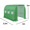 LEAN kasvihuone vihanneksille, vihreät UV-ikkunat, 3,5x2x2 m, 7 m²