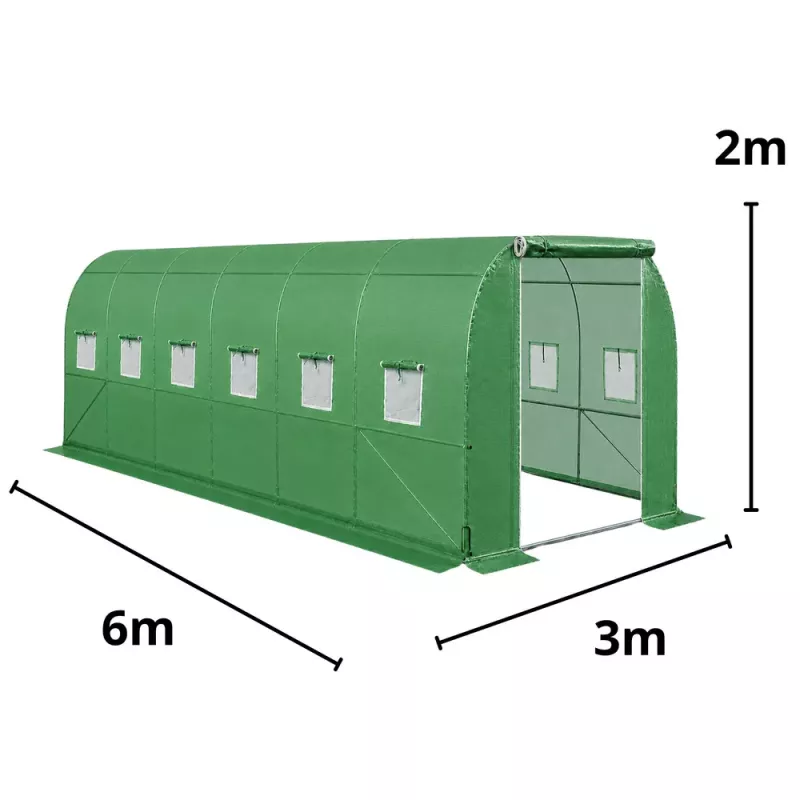 LEAN kasvutunneli, puutarha, kasvihuone PRO, runko 25MM, 6x3x2M, 18M²