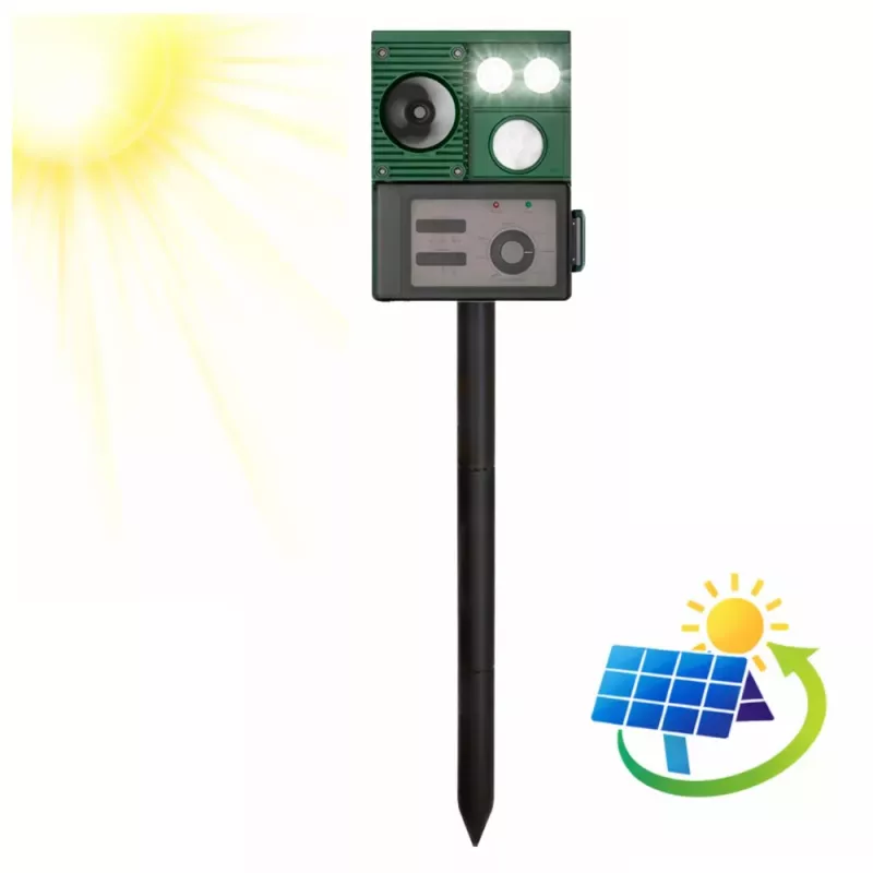 LEAN aurinkokäyttöinen eläinkarkotin liiketunnistimella, ultraäänellä, LED-diodeilla