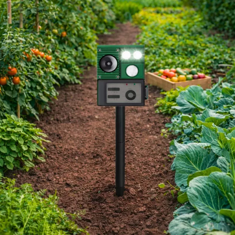 LEAN aurinkokäyttöinen eläinkarkotin liiketunnistimella, ultraäänellä, LED-diodeilla