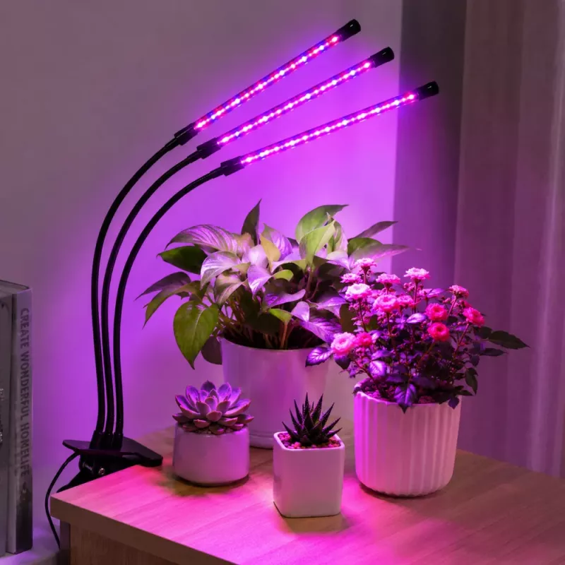 LEAN LED-lamppu kasvien kasvatukseen ja valaistukseen, kolmoismoduulit, klipsi