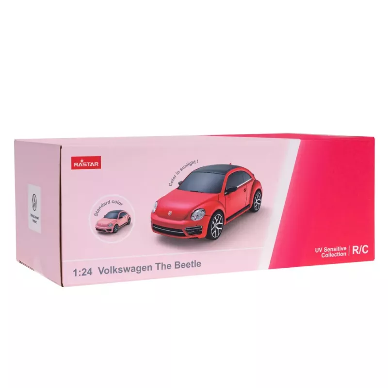 Rastar Volkswagen Beetle UV-herkkä kauko-ohjattava RC-auto pinkki 1:24