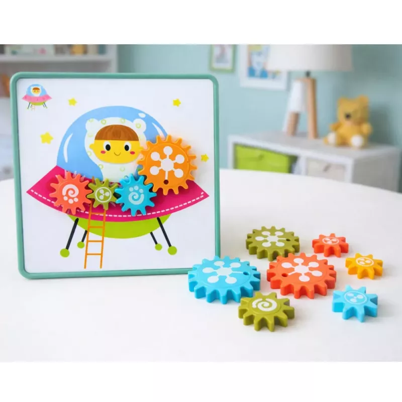 LEAN TOYS Creative Geometric Puzzle Mosaic Gears Puzzle 25 kpl