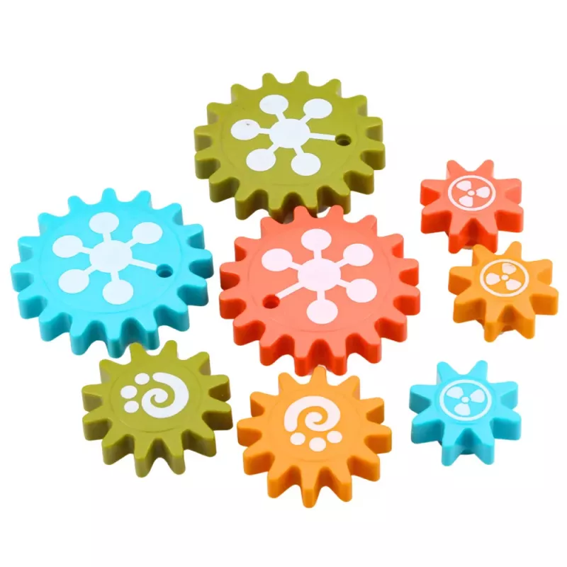 LEAN TOYS Creative Geometric Puzzle Mosaic Gears Puzzle 25 kpl
