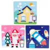 LEAN TOYS luova geometrinen palapeli mosaiikki oppimislelu 35 osaa
