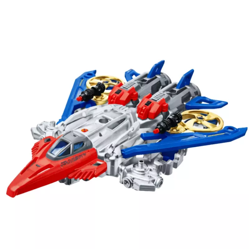 LEAN TOYS robottitaistelija Combat 2 in 1 valot äänet punainen-sininen 29 kpl