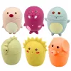 LEAN TOYS Educational Bath Toys Sensory Rubber Figures Pastel 6 kpl