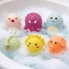 LEAN TOYS Educational Bath Toys Sensory Rubber Figures Pastel 6 kpl