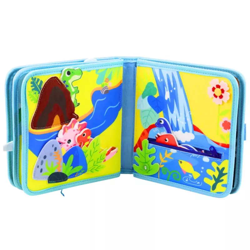LEAN TOYS 3D huopa sensorinen opetuskirja dinosaurukset