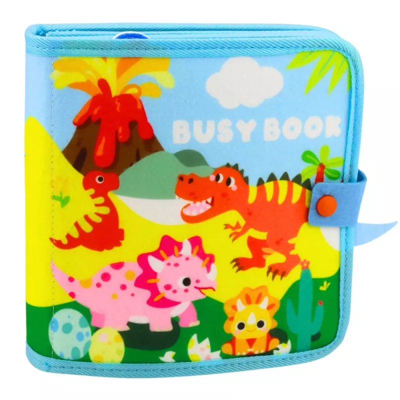LEAN TOYS 3D huopa sensorinen opetuskirja dinosaurukset