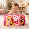 LEAN TOYS 3D huopa prinsessa pinkki sensorinen opetuskirja