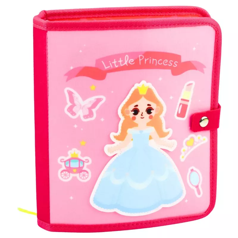 LEAN TOYS 3D huopa prinsessa pinkki sensorinen opetuskirja