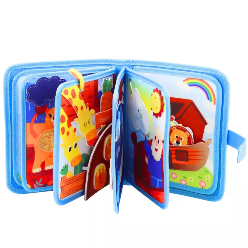 LEAN TOYS 3D huopa sensorinen opetuskirja Nooan arkki eläimet