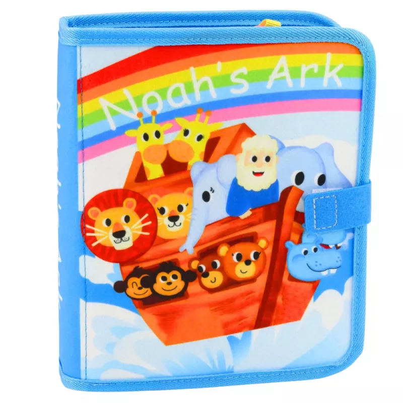 LEAN TOYS 3D huopa sensorinen opetuskirja Nooan arkki eläimet