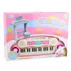 LEAN TOYS elektroninen piano-urut lapsille jakkaralla, mikrofonilla, MP3 - pinkki