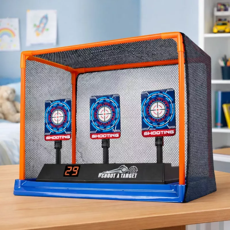LEAN TOYS elektroninen ammuntamaali digitaalisella LCD-laskurilla ja liikkuvilla maalitauluilla
